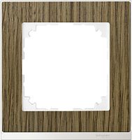 Рамка универсальная Schneider Electric Merten M-Pure Decor 1-м. дуб/бриллиантовый белый  картинка